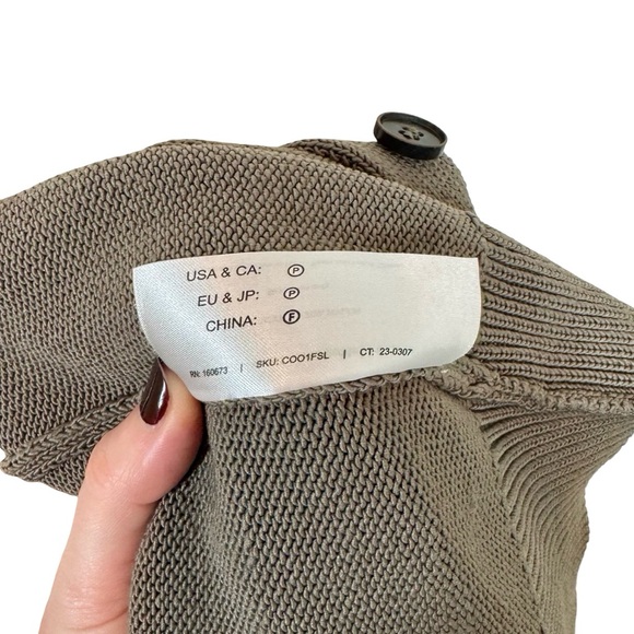 MM Lafleur The Cookie Cardigan Sleek Cotton in Fossil - Picture 11 of 13